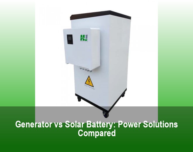 Generator vs Solar Battery: Power Solutions Compared